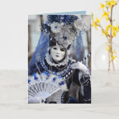 Blaue Kostüme Karte (Gelbe Blume)