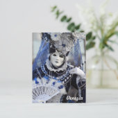 Blaue Kostüme Postkarte (Stehend Vorderseite)