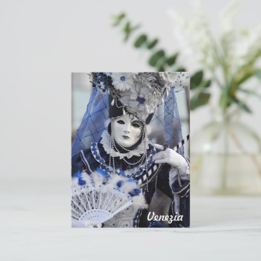 Blaue Kostüme Postkarte (Stehend Vorderseite)