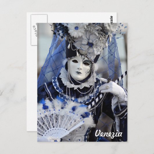 Blaue Kostüme Postkarte (Vorne/Hinten)