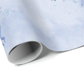 Blaue Krabbe Aquarell Geschenkpapier (Rolleneckpunkt)