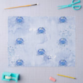 Blaue Krabbe Aquarell Seidenpapier (Basteln)