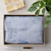 Blaue Krabbe Aquarell Seidenpapier (Geschenk)