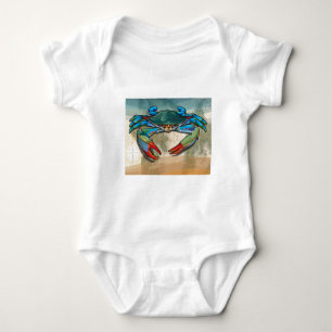 Blaue Krabbe Baby Strampler