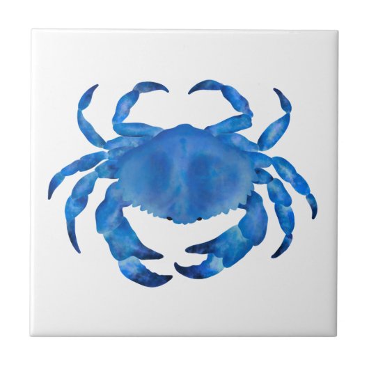 Blaue Krabbe Fliese (Vorderseite)