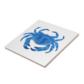 Blaue Krabbe Fliese (Seite)