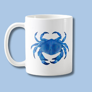 Blaue Krabbe Kaffeetasse