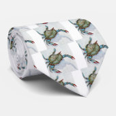 blaue Krabbe Krawatte (Gerollt)