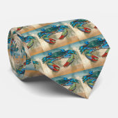 Blaue Krabbe Krawatte (Gerollt)