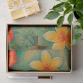 Blaue Krabbe mit tropischen Blume Decoupage Seidenpapier (Geschenk)