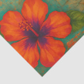 Blaue Krabbe mit tropischen Blume Decoupage Seidenpapier (Ausschnitt)