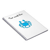 Blaue Krabbe Notizblock (Rechte Seite)