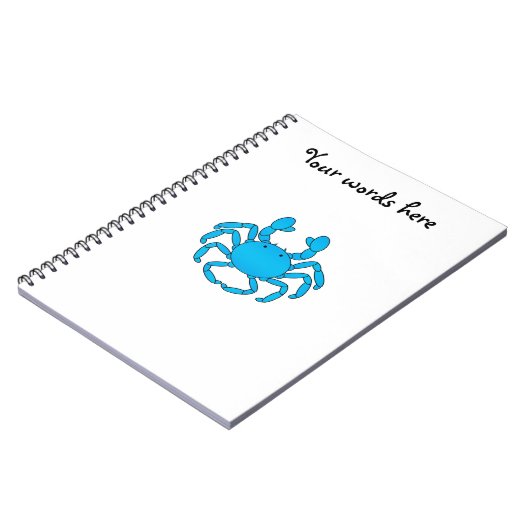 Blaue Krabbe Notizblock (Linke Seite)