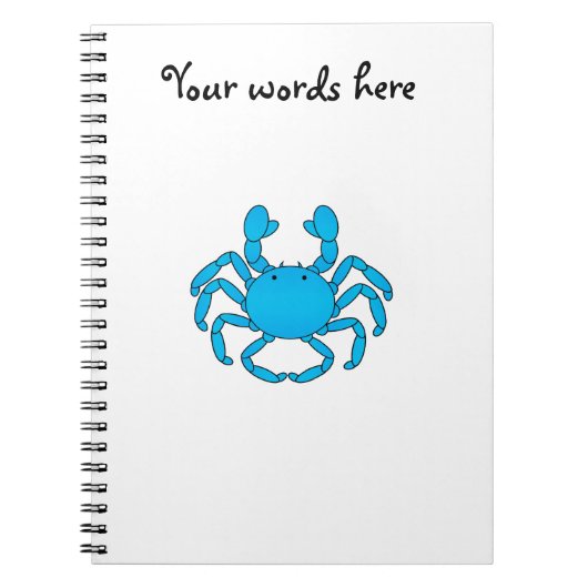 Blaue Krabbe Notizblock (Vorderseite)