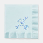 Blaue Krabbe - personalisierte Servietten (Vorderseite)