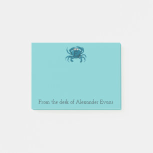 Blaue Krabbe Post-it Klebezettel