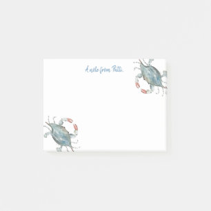 Blaue Krabbe Post-it Klebezettel