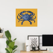 Blaue Krabbe Poster (Heimbüro)
