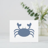 Blaue Krabbe Postkarte (Stehend Vorderseite)