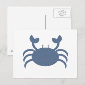 Blaue Krabbe Postkarte (Vorne/Hinten)