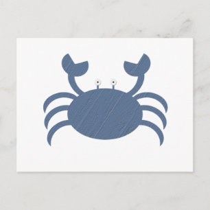 Blaue Krabbe Postkarte