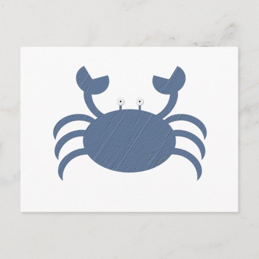 Blaue Krabbe Postkarte (Vorderseite)