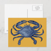 Blaue Krabbe Postkarte (Vorne/Hinten)