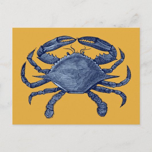 Blaue Krabbe Postkarte (Vorderseite)
