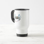 Blaue Krabbe Reisebecher (Vorderseite Links)