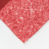 Blaue Krabbe, roter Glitzer mit personalisiertem N Fleecedecke (Ecke)