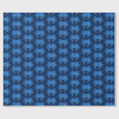 Blaue Krabbe Seaside Ocean Muster Geschenkpapier (Flach)