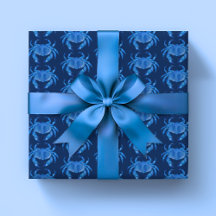 Blaue Krabbe Seaside Ocean Muster