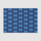 Blaue Krabbe Seaside Ocean Muster Seidenpapier (Vorderseite)