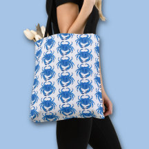 Blaue Krabbe Seaside Ocean Muster