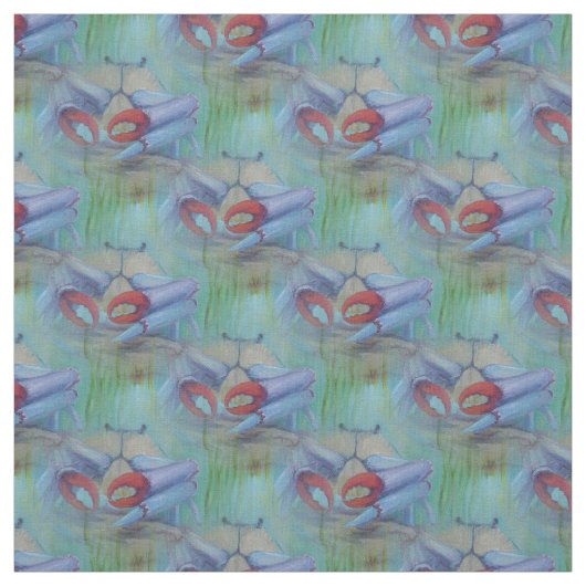 Blaue Krabbe Stoff (Muster)