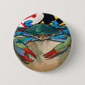 Blaue Krabbe von Maryland Button (Vorderseite)