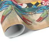 Blaue Krabbe von Maryland Geschenkpapier (Rolleneckpunkt)