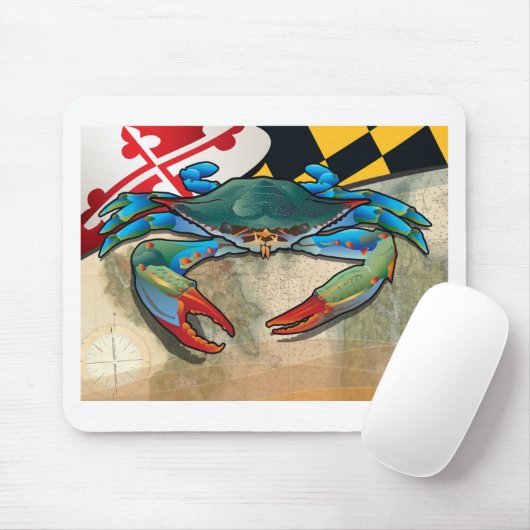 Blaue Krabbe von Maryland Mousepad (Mit Mouse)
