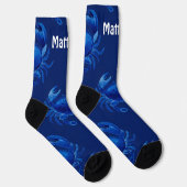 Blaue Krabben Crew Socken (Rechts)