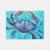 Blaue Krabben-Fleece-Wurfdecke Fleecedecke (Vorderseite (Horizontal))
