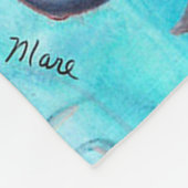 Blaue Krabben-Fleece-Wurfdecke Fleecedecke (Ecke)
