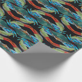 Blaue Krabben für immer Geschenkpapier (Ecke)