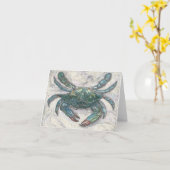 Blaue Krabben-Gruß-Karte Chesapeake Bays Karte (Gelbe Blume)