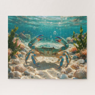 Blaue Krabben-Küsten-Puzzle Puzzle