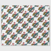 Blaue Krabben-Maryland-Flagge Geschenkpapier (Flach)