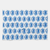 Blaue Krabben Muster Geschirrtuch (Horizontal)