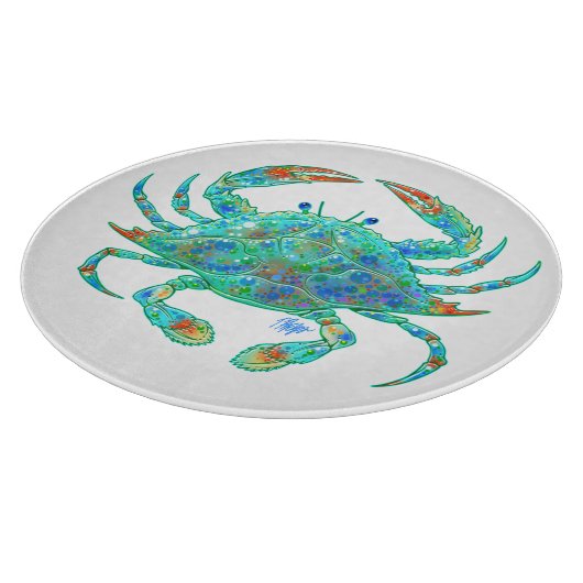 Blaue Krabben-Schneidebrett Schneidebrett (Ecke)