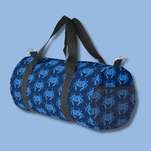 Blaue Krabben Struktur Duffle Bag