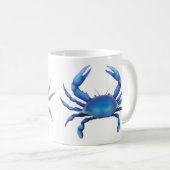Blaue Krabben-Tasse Kaffeetasse (VorderseiteRechts)
