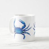 Blaue Krabben-Tasse Kaffeetasse (Vorderseite Links)